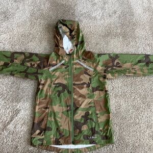 New L.L. Bean Boys Camouflage Windbreaker Jacket M